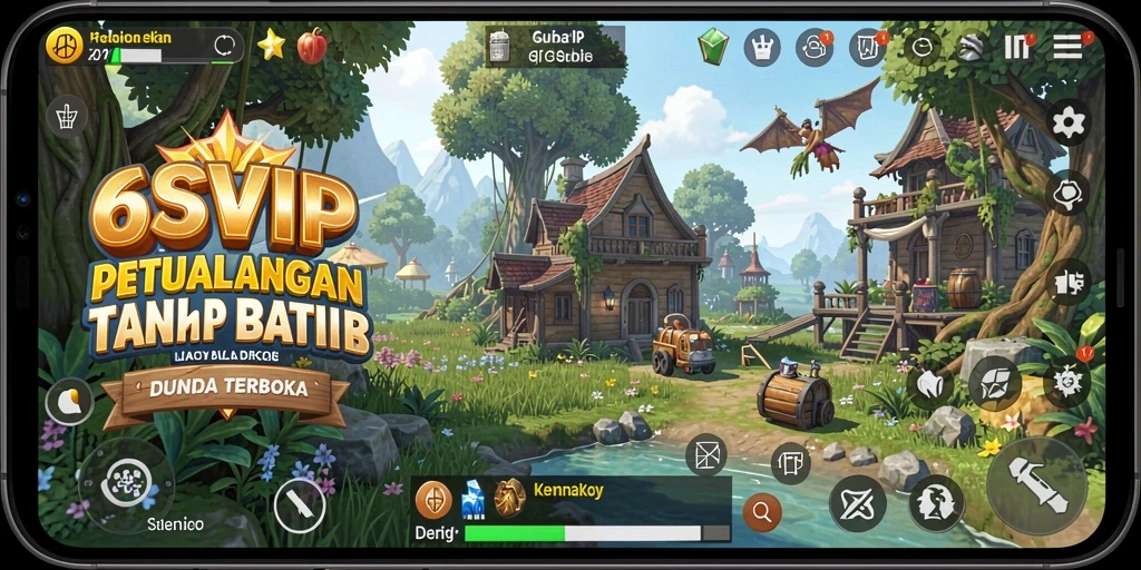Tampilan gameplay 6SVIP di dunia terbuka yang memukau.