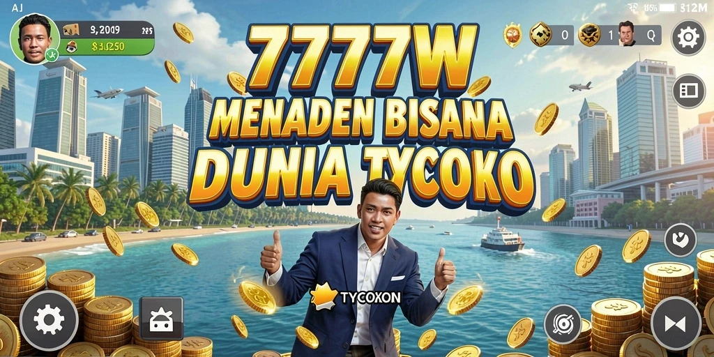 Tangkapan layar dari gameplay <strong>7777W</strong> yang menunjukkan pengelolaan bisnis yang dinamis.