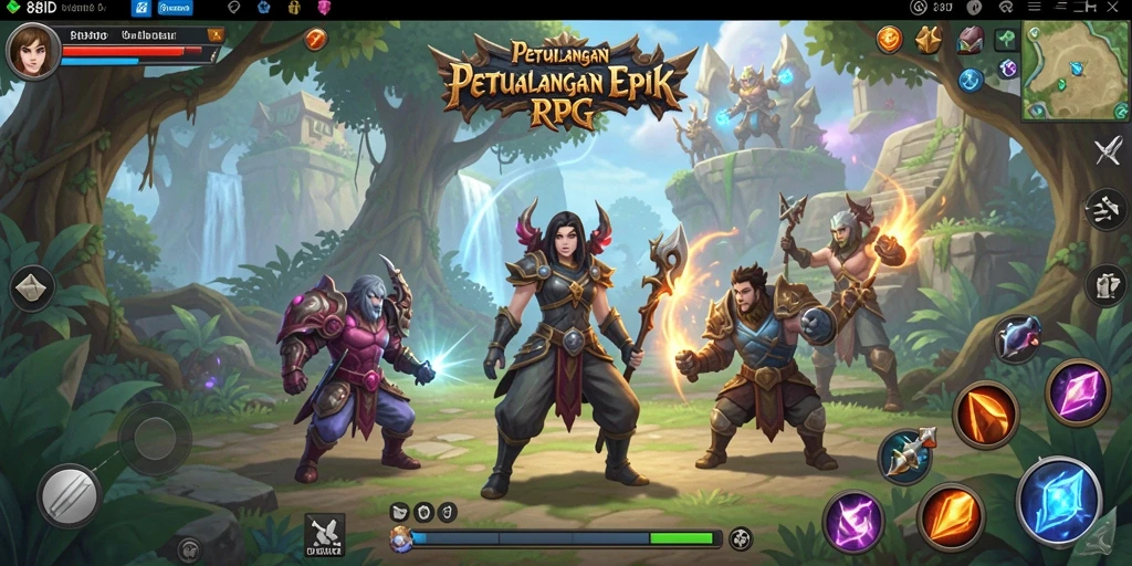 Tampilan gameplay RPG 88ID yang mendebarkan dan penuh aksi.
