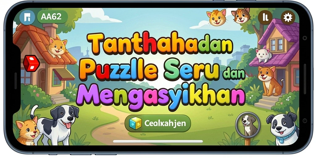 Tampilan gameplay seru dan menantang di AA62.
