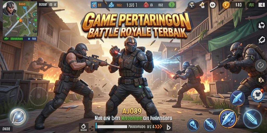 Gameplay seru AJO89 di arena Battle Royale.
