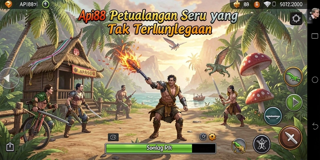 Tampilan gameplay yang mendebarkan dalam petualangan luar biasa.