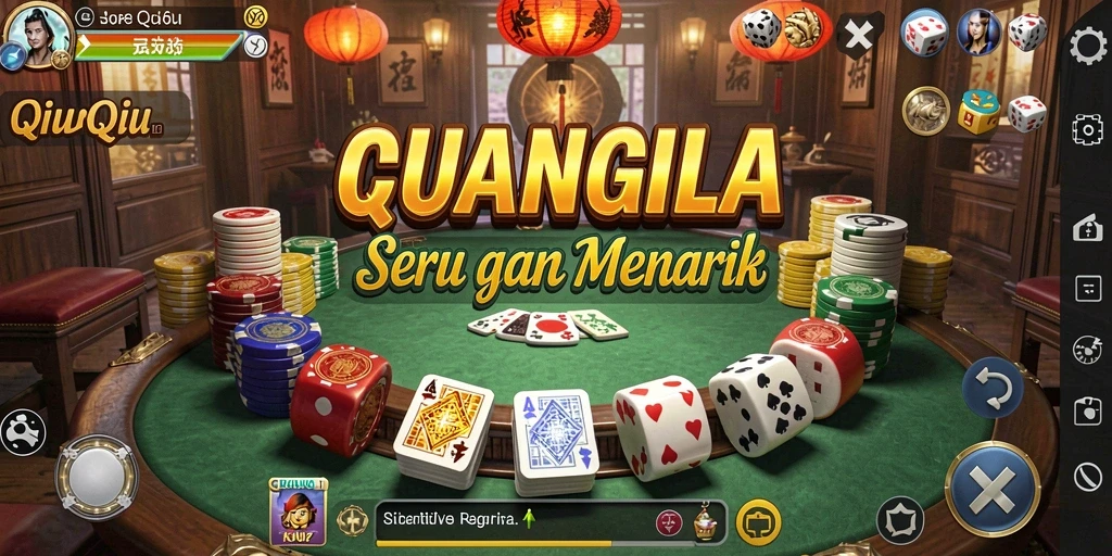 Screenshot utama CUANGILA menampilkan gameplay QiuQiu yang seru.