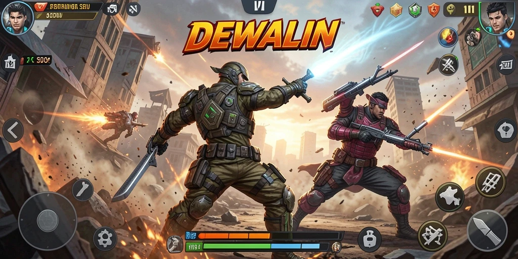 Tampilan seru DEWALIN dengan pertarungan aksi yang mendebarkan.