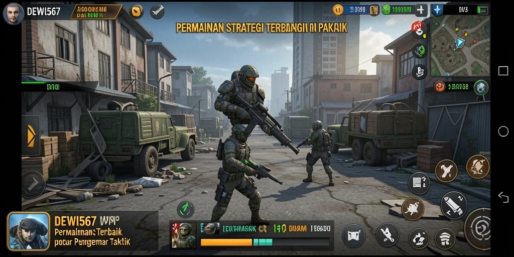 Screenshot gameplay DEWI567 menunjukkan aksi strategi yang intens dan menarik.