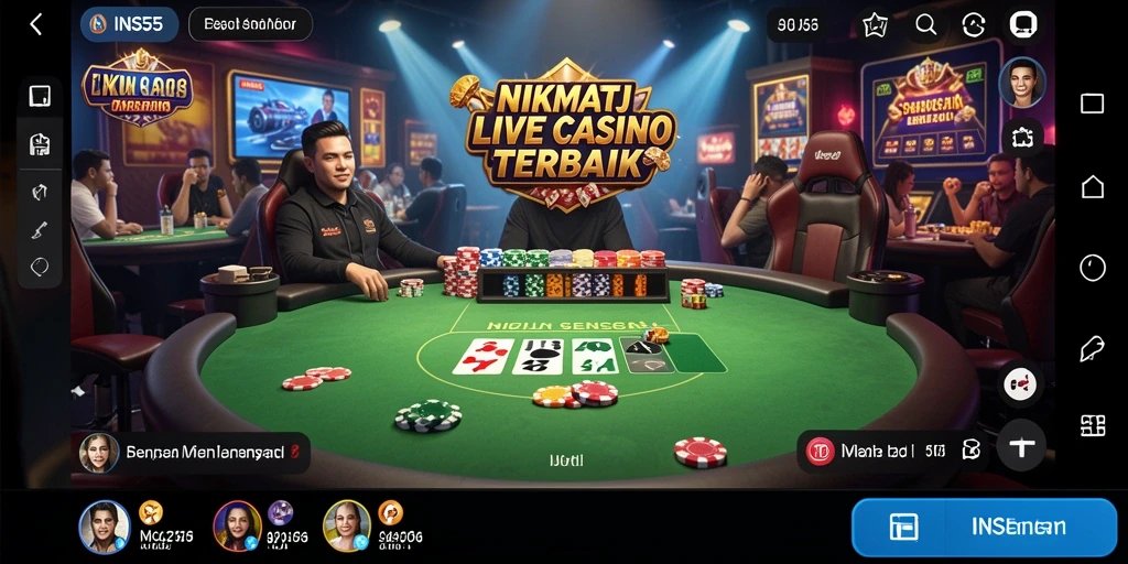 Gameplay Live Casino INS55 dengan dealer langsung yang menarik.