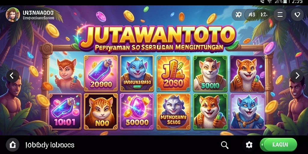 Tampilan menarik dari gameplay JUTAWANTOTO di mesin slot.
