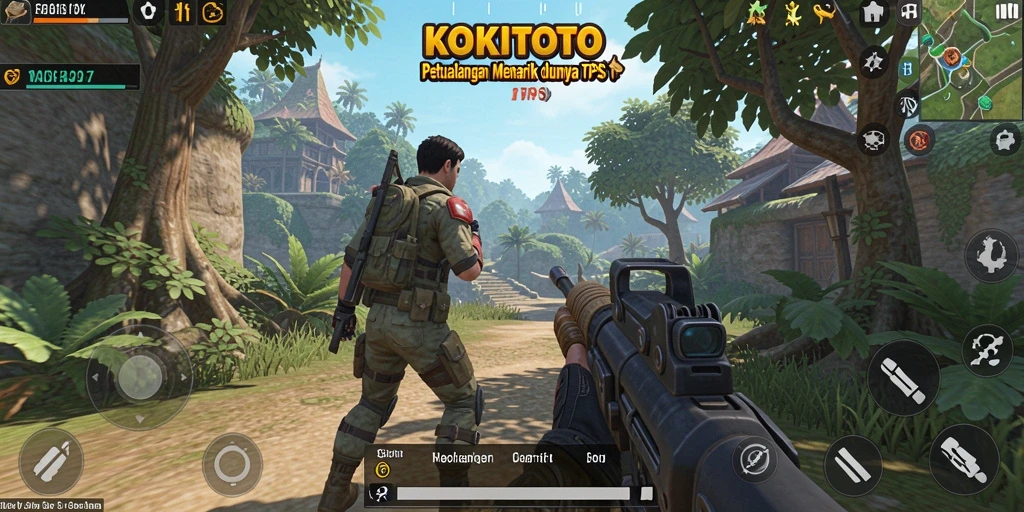 Tangkapan layar menunjukkan aksi seru dalam permainan KOKITOTO.