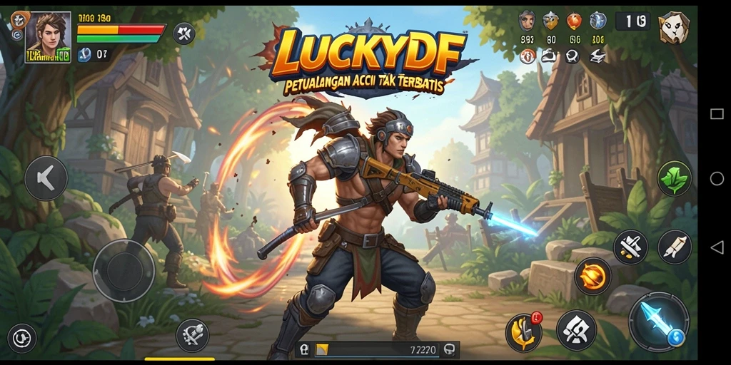 Screenshot gameplay menampilkan aksi seru di LUCKYDF.