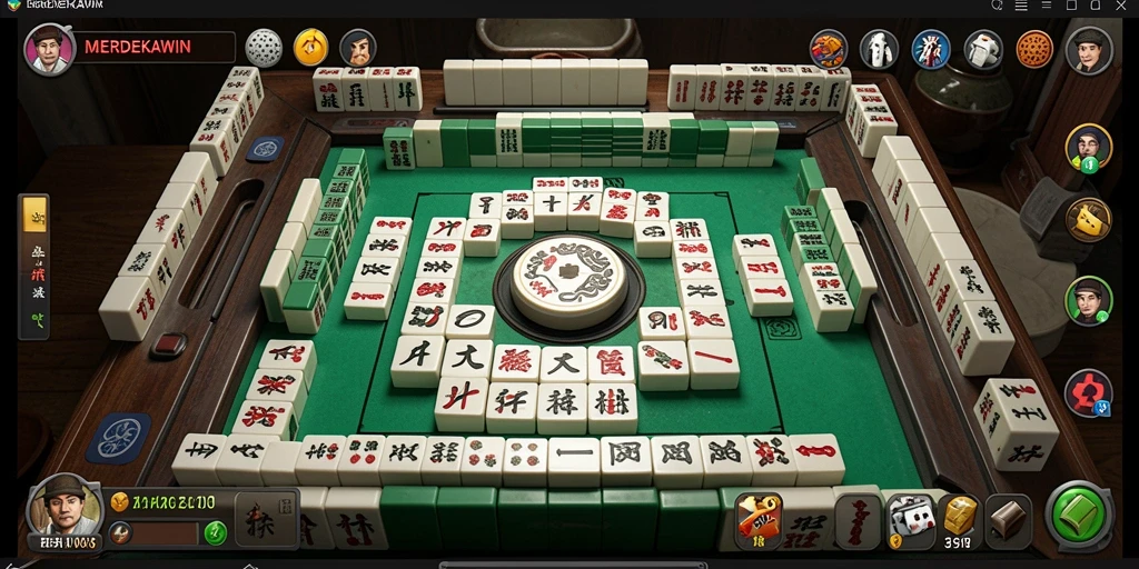 Screenshot gameplay MERDEKAWIN yang menampilkan tantangan Mahjong seru.