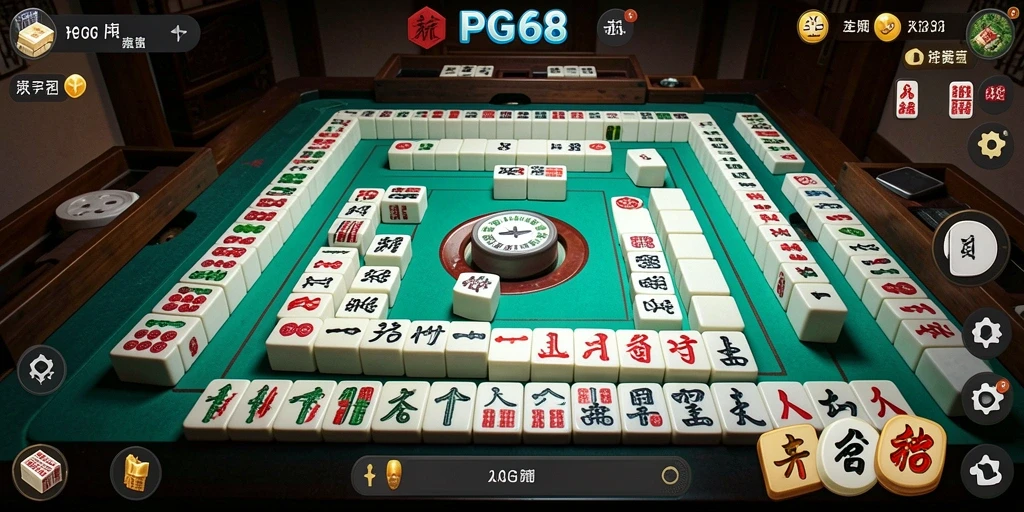 Screenshot gameplay PGG68 menunjukkan keseruan permainan Mahjong.