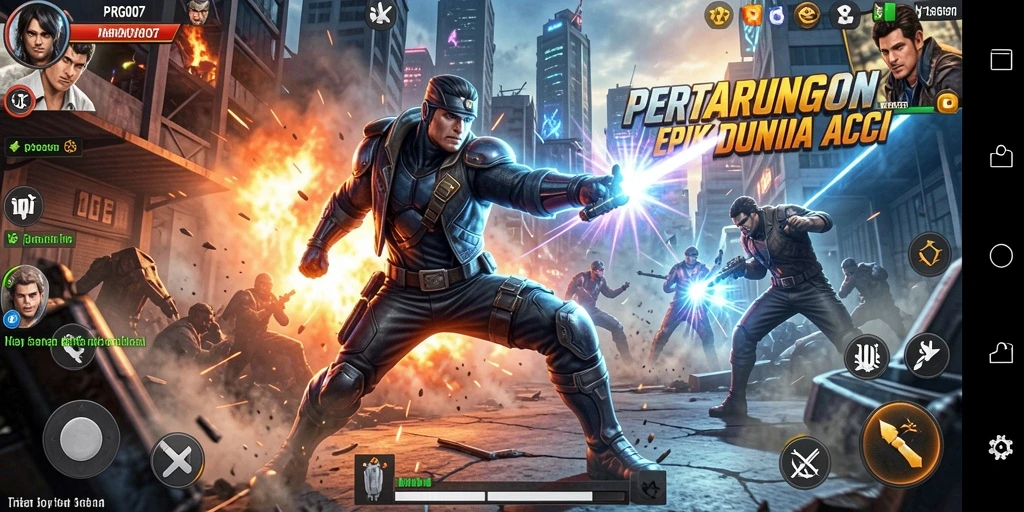 Gameplay menegangkan dalam PRG007 penuh aksi seru.