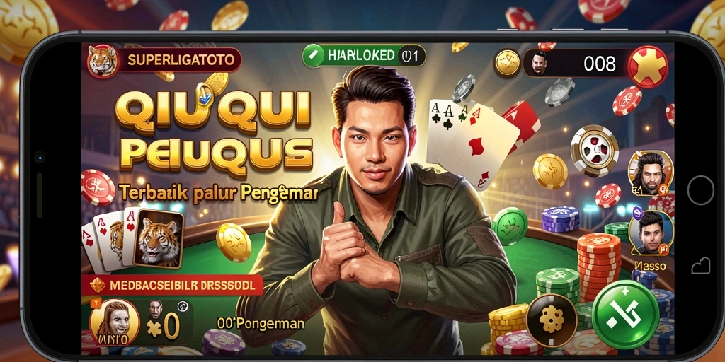 Screenshot gameplay <strong>SUPERLIGATOTO</strong> yang menunjukkan aksi seru dalam QiuQiu.