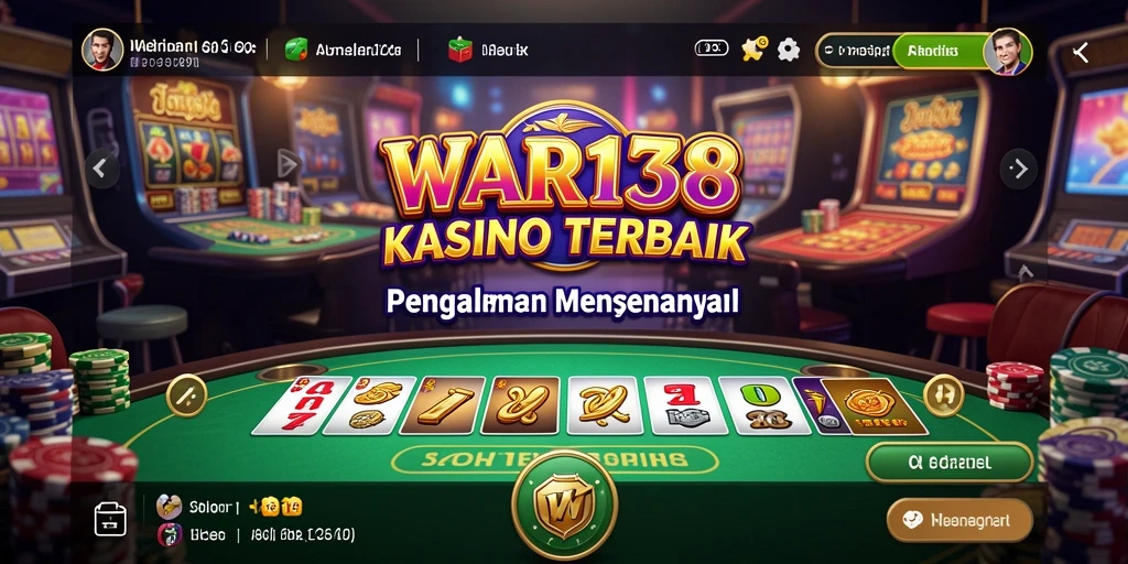 Screenshot WAR138 menampilkan gameplay Kasino yang mendebarkan.