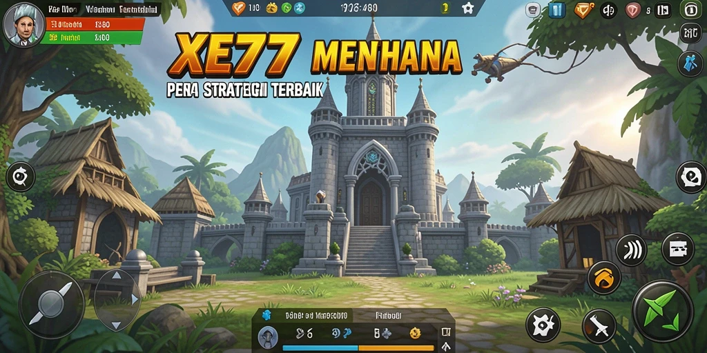 Tangkapan layar XE77 menampilkan aksi menara pertahanan yang mendebarkan.